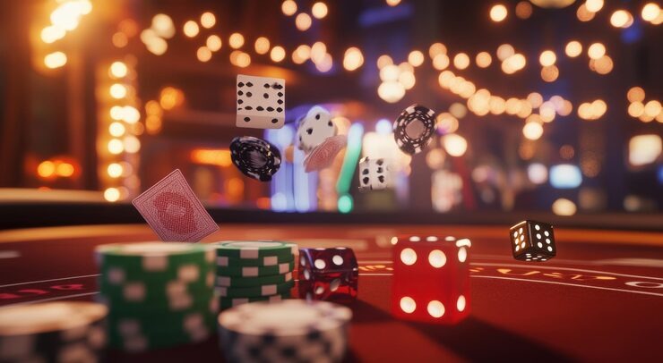 interslot live dealer announcing Hood vs Wolf result during broadcast
